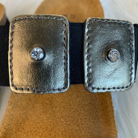 Naot Silver Sandals Metallic Comfort Slides - Picture 3 of 8